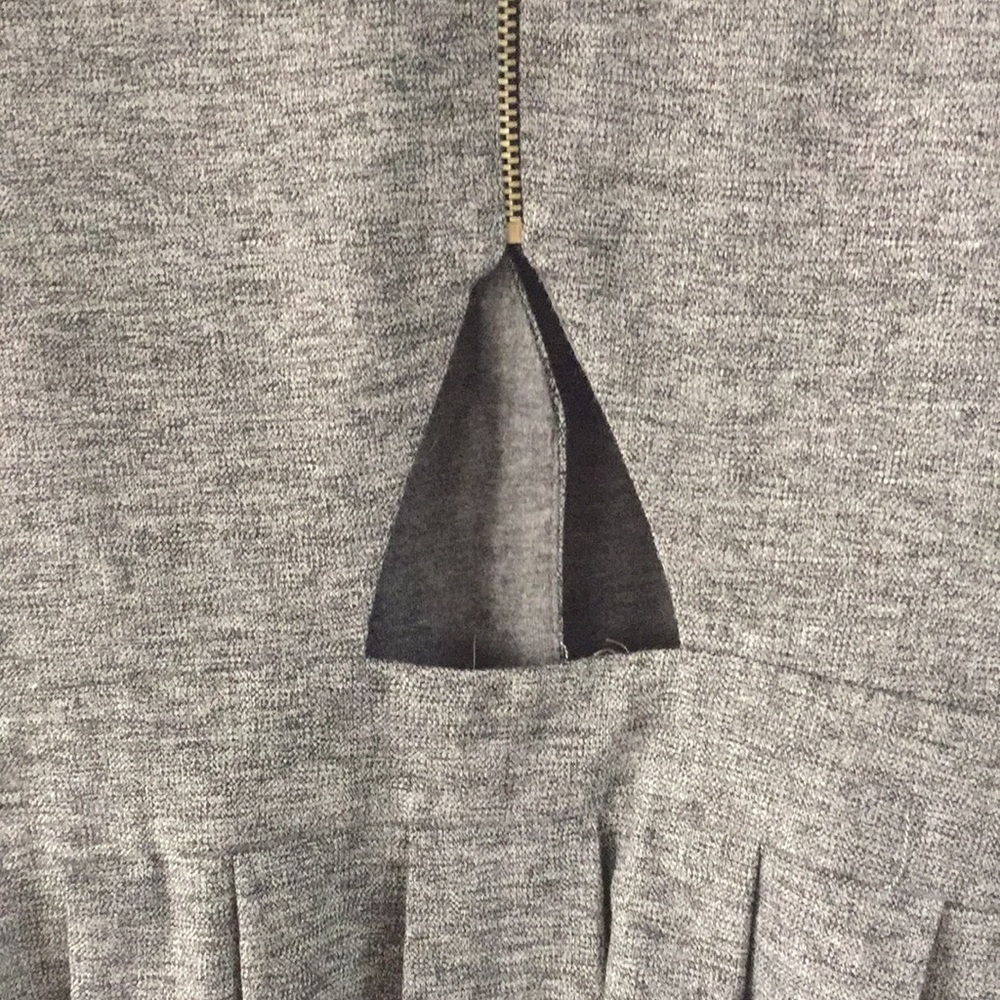 Zara Gray Front Button Down Sleeveless Mini Dress - Picture 6 of 12